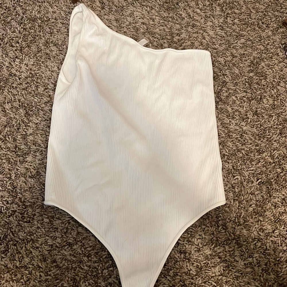 One shoulder body suit